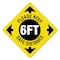 Signmission Please Keep Safe Distance Non-Slip Floor Graphic, 16in Vinyl, 3PK, 16 in L, 16 in H, X-16-3PK-99976 FD-X-16-3PK-99976 - alternate 1